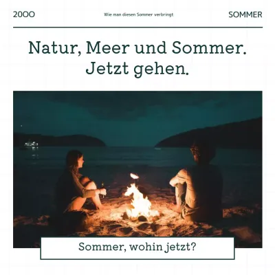 Einfache grüne und khakifarbene Informationstafeln für Reiseprodukte.