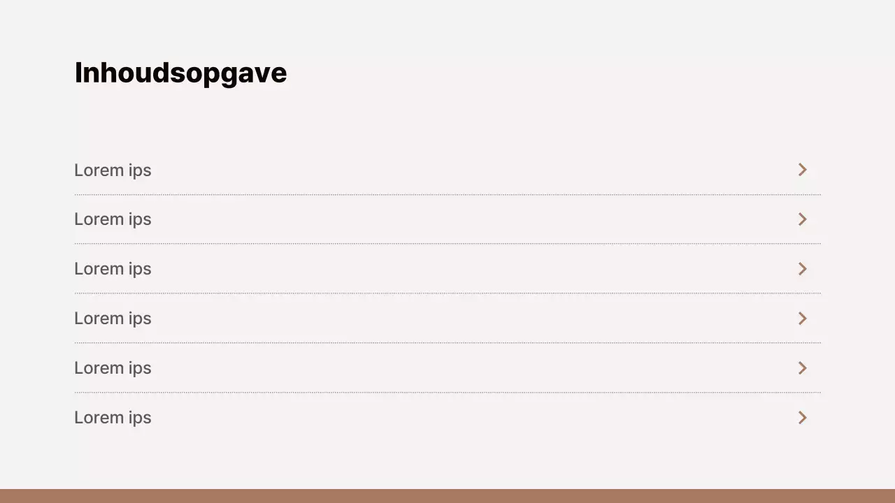 Eenvoudig merchandisingvoorstel in bruin en beige