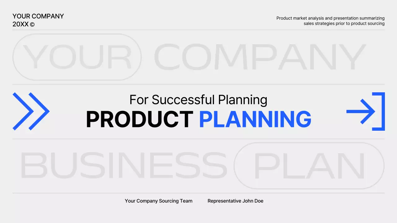 Blue Modern Product Plan Document Presentation