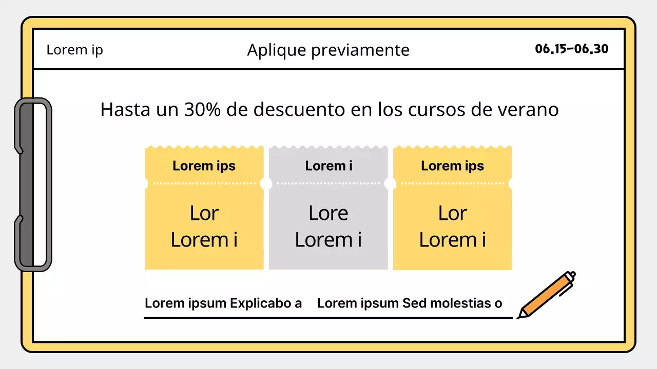 Un sencillo plan de clases para las vacaciones de verano en amarillo y azul