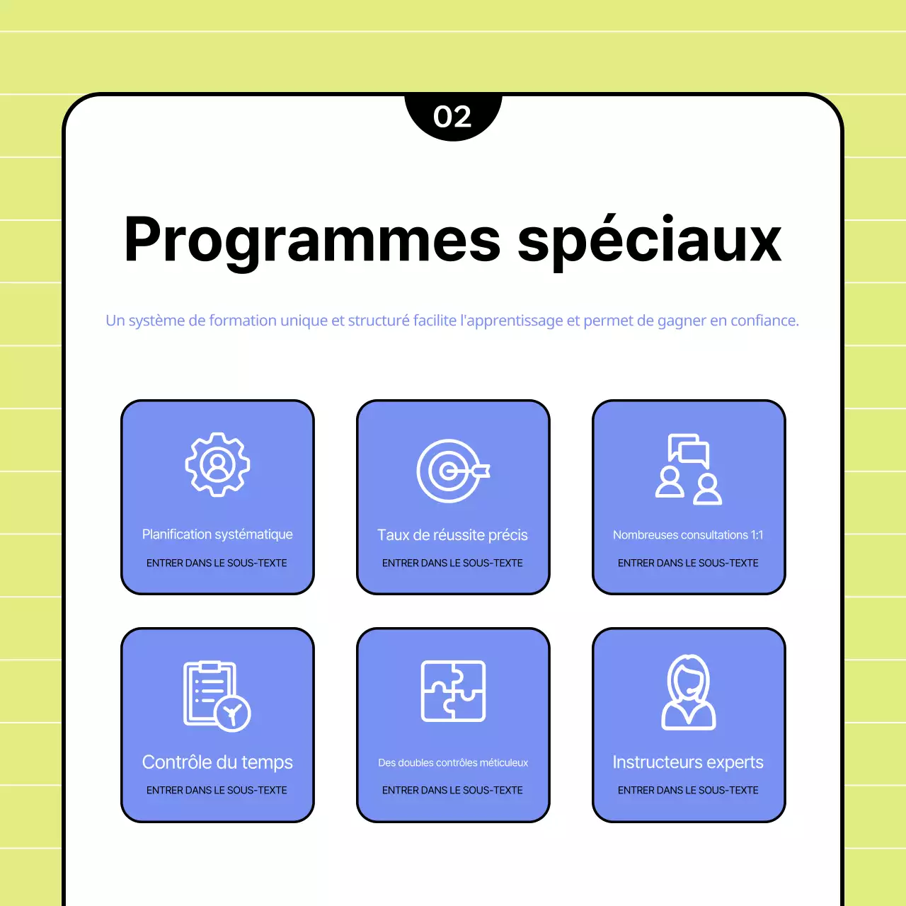 Un joli prospectus d'école en chartreuse et bleu clair