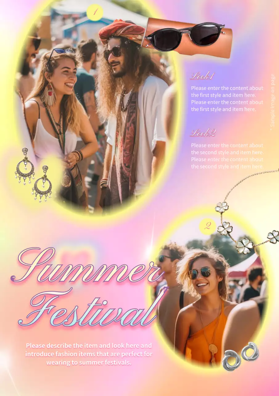 Pink Trendy Festival Promotion Poster