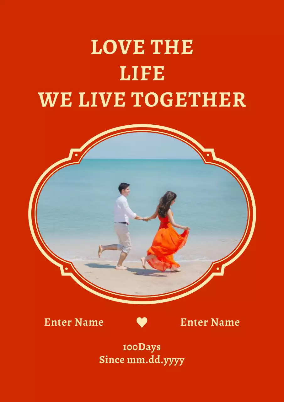 Red Classic Love Invitation Poster