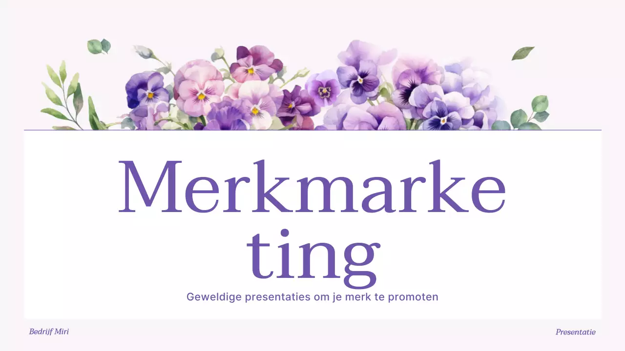 Een luxe merkintroductie in paars