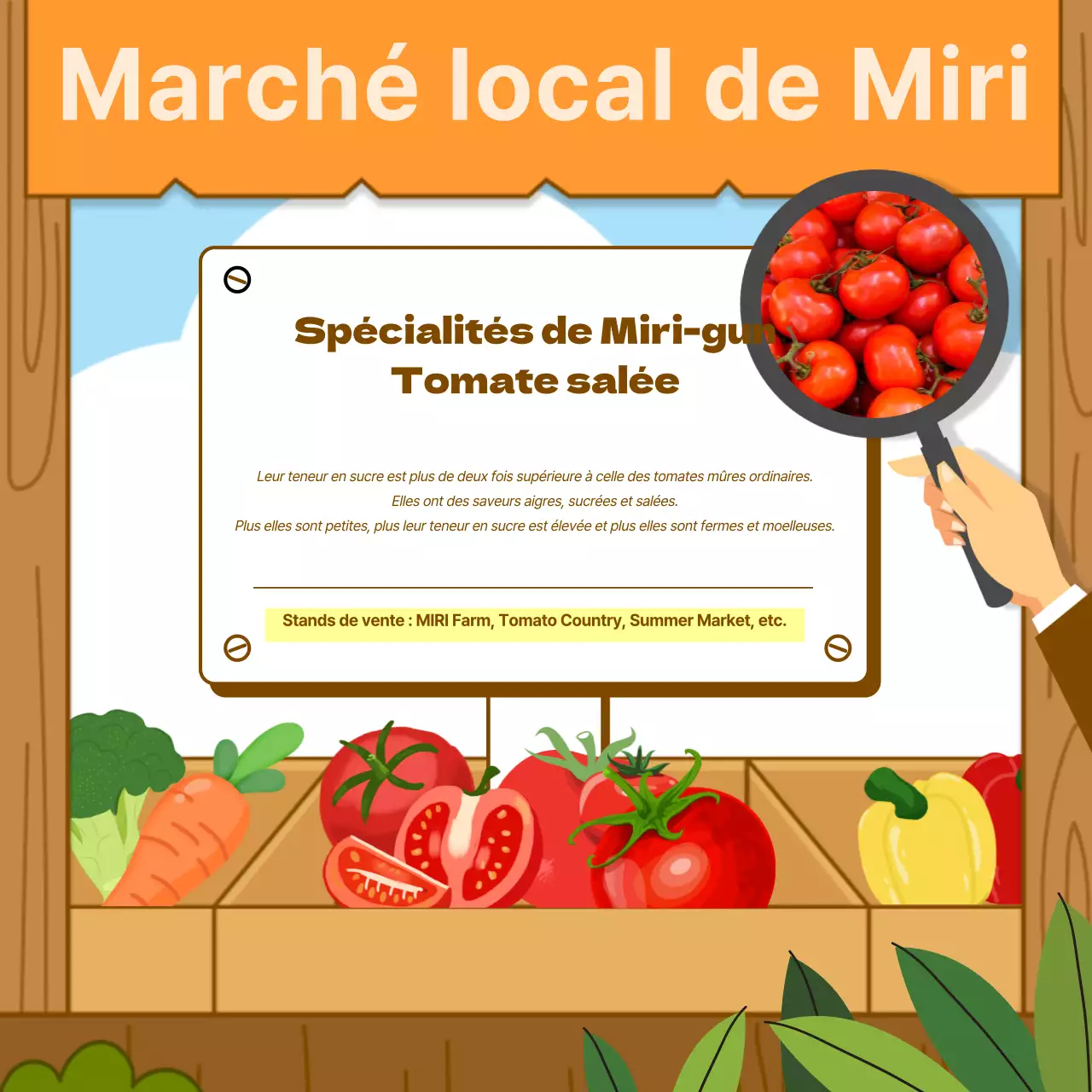 Promouvoir votre marché orange et brun