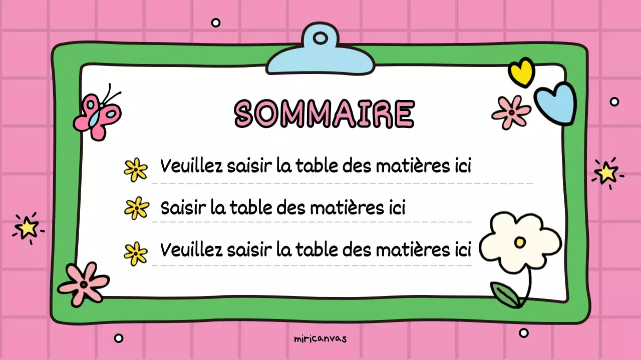 Une jolie promotion éducative rose et verte