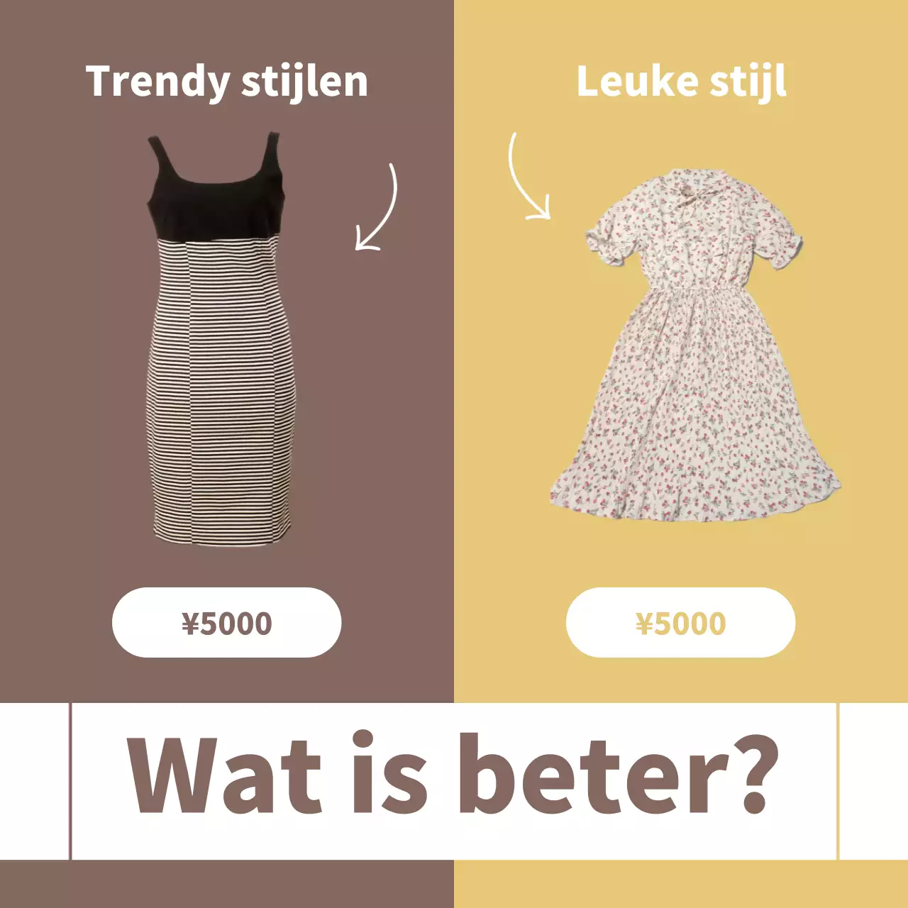 Bruine en gele moderne kledingreclamepalen.