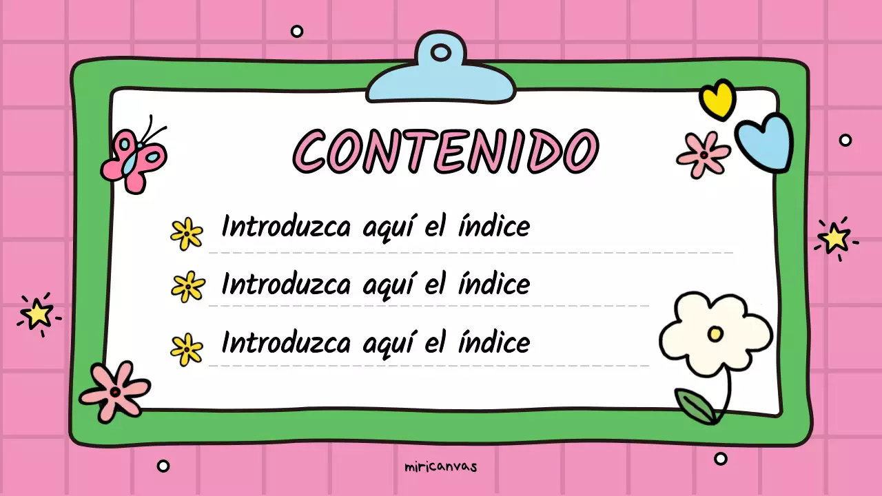 Una bonita promoción educativa rosa y verde