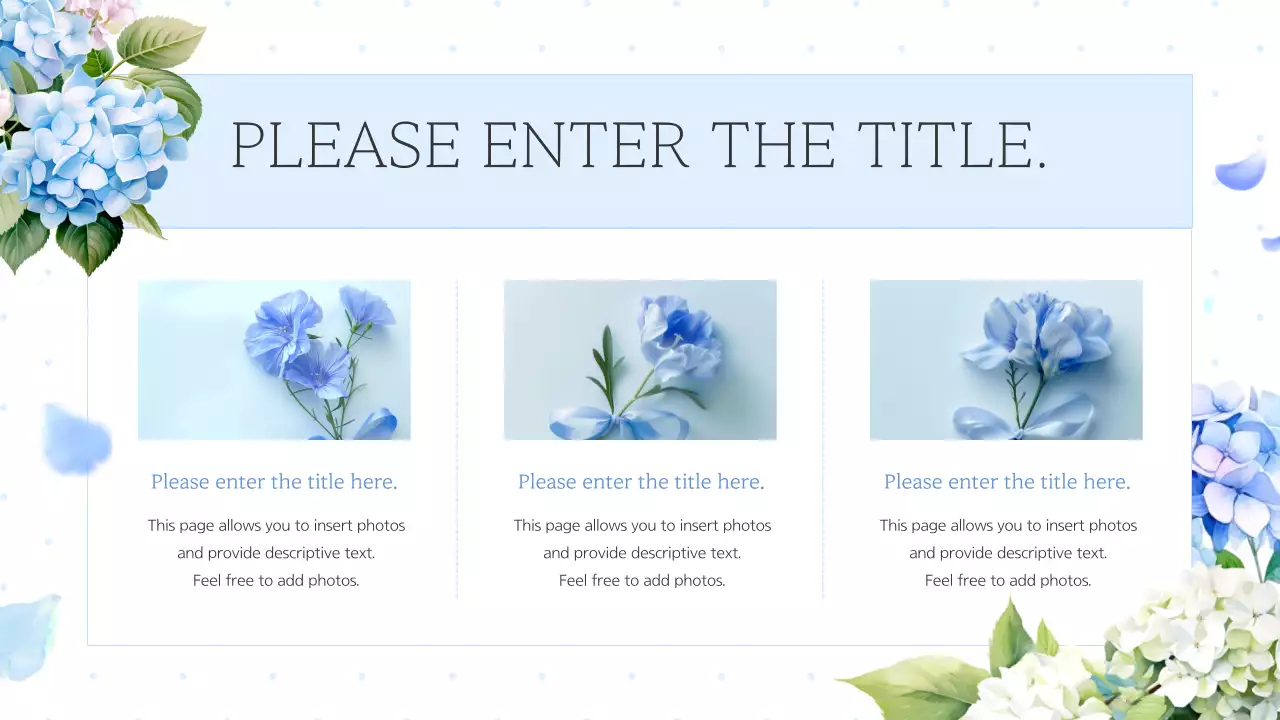 블루 플로럴 썸머 프리젠테이션