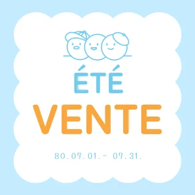 Publicité simple pour les ventes en bleu clair et blanc