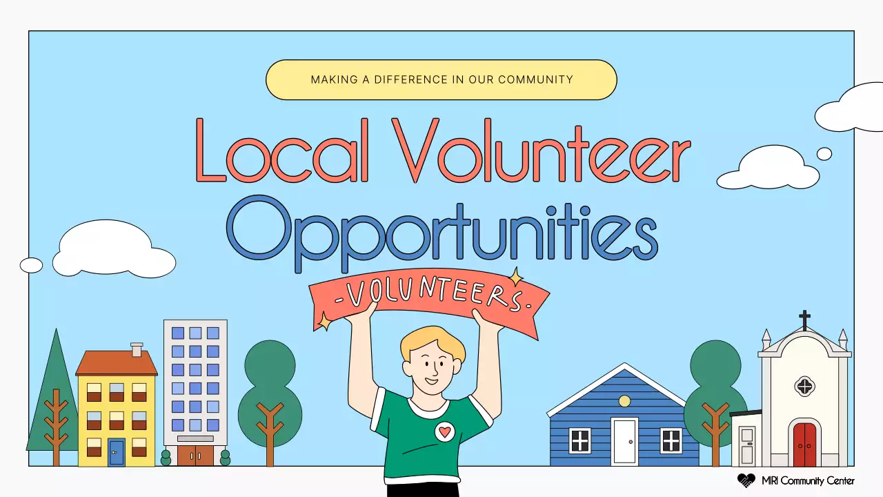 블루 심플 자원봉사자 프로모션 프레젠테이션