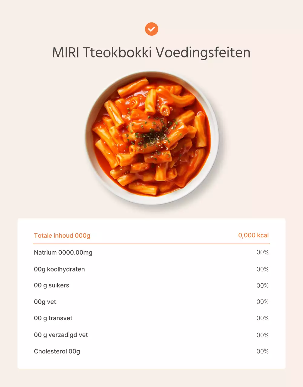 Promoot oranje en ivoorkleurige basismaaltijdpakketten en waar je op moet letten