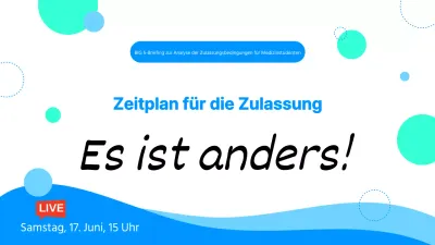Förderung eines einfachen, hellblau-weißen Briefings zur Analyse der Zulassungsbedingungen für medizinische Hochschulen