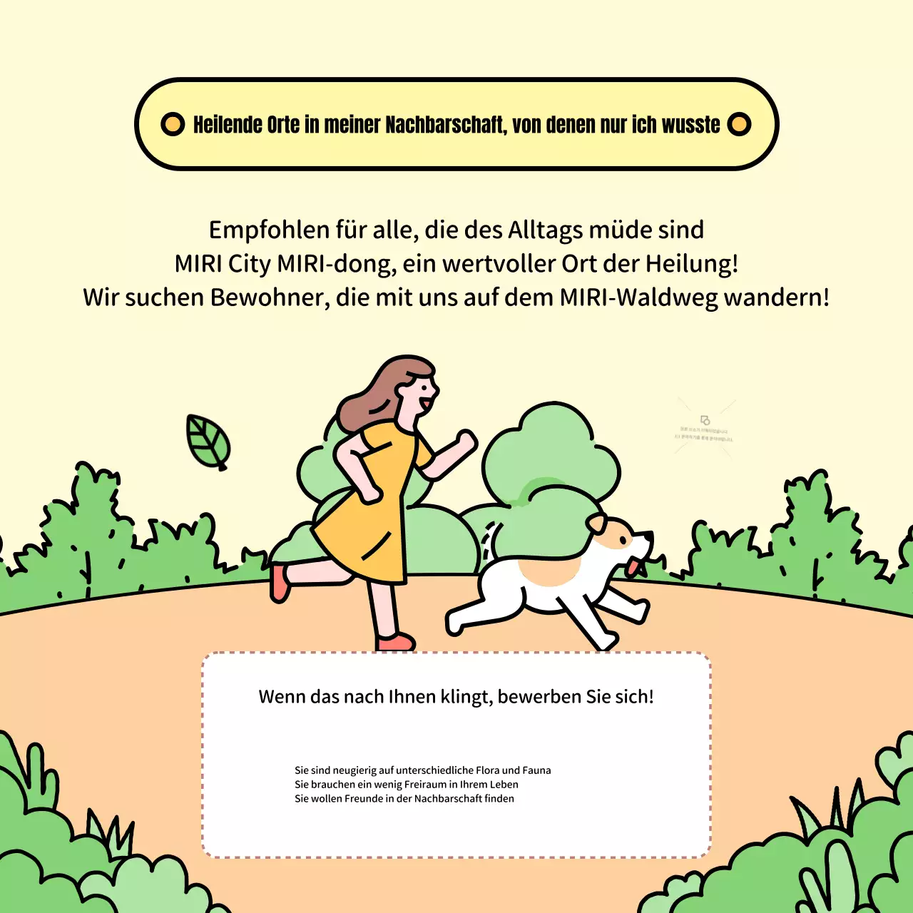 Förderung der gelben und grünen Heilwanderung