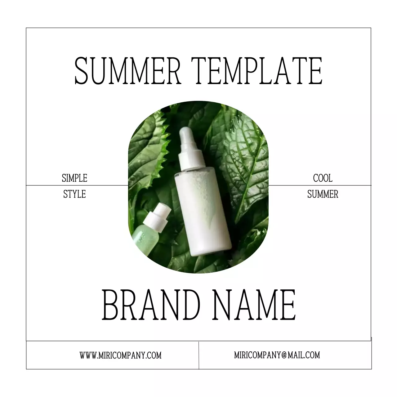 흰색의 심플한 여름 뷰티 화장품 브랜드의 마케팅 홍보