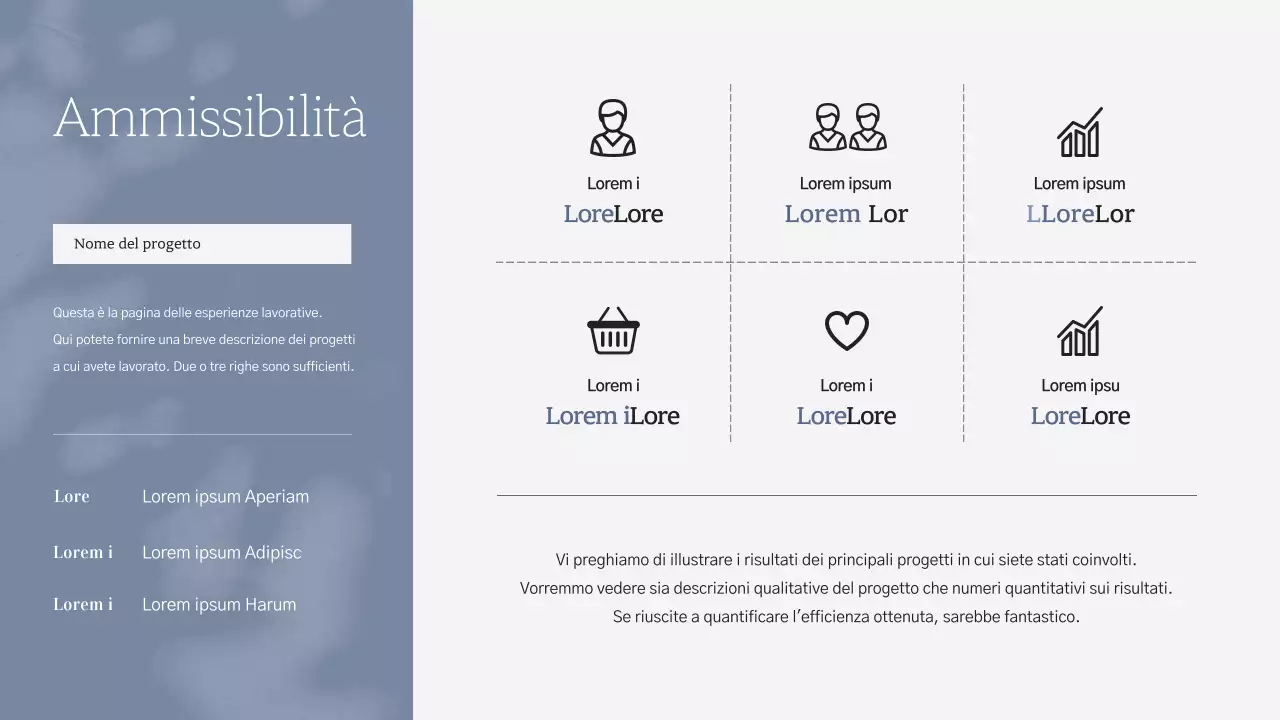 Portafoglio professionale per marketer semplice blu navy