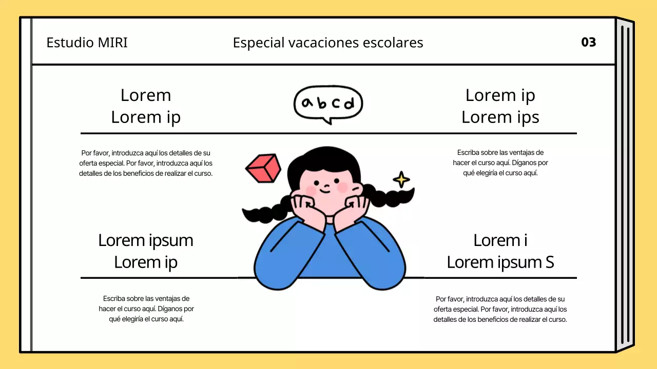 Un sencillo plan de clases para las vacaciones de verano en amarillo y azul