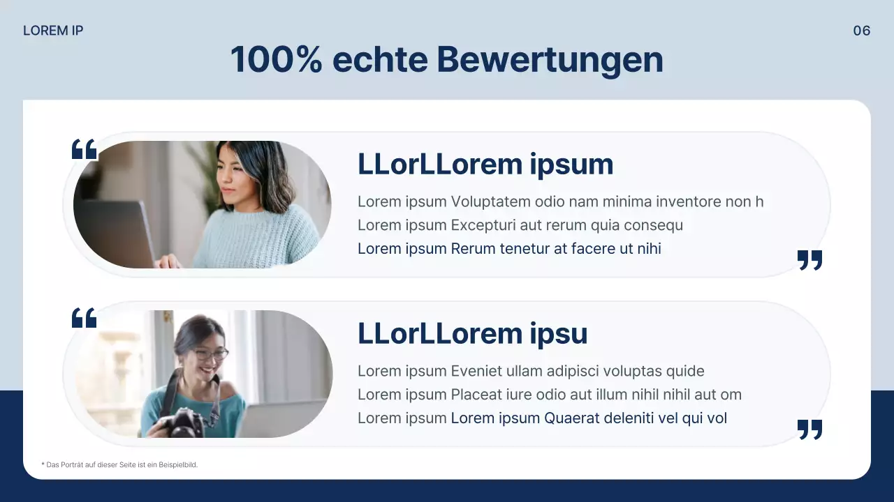 Ein einfacher Prospekt für ein Auslandsstudium in Marineblau und Grau