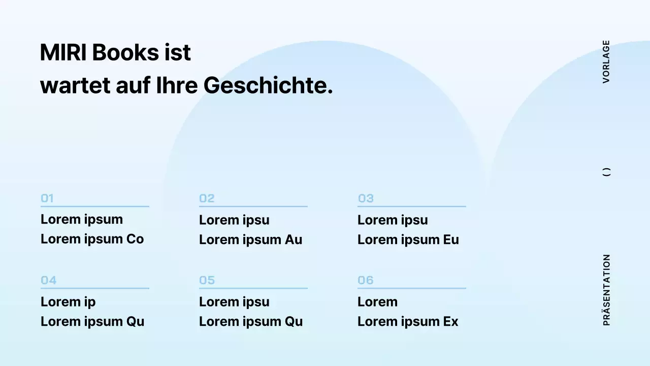 Minimalistischer Buchvorschlag in Hellblau und Minze