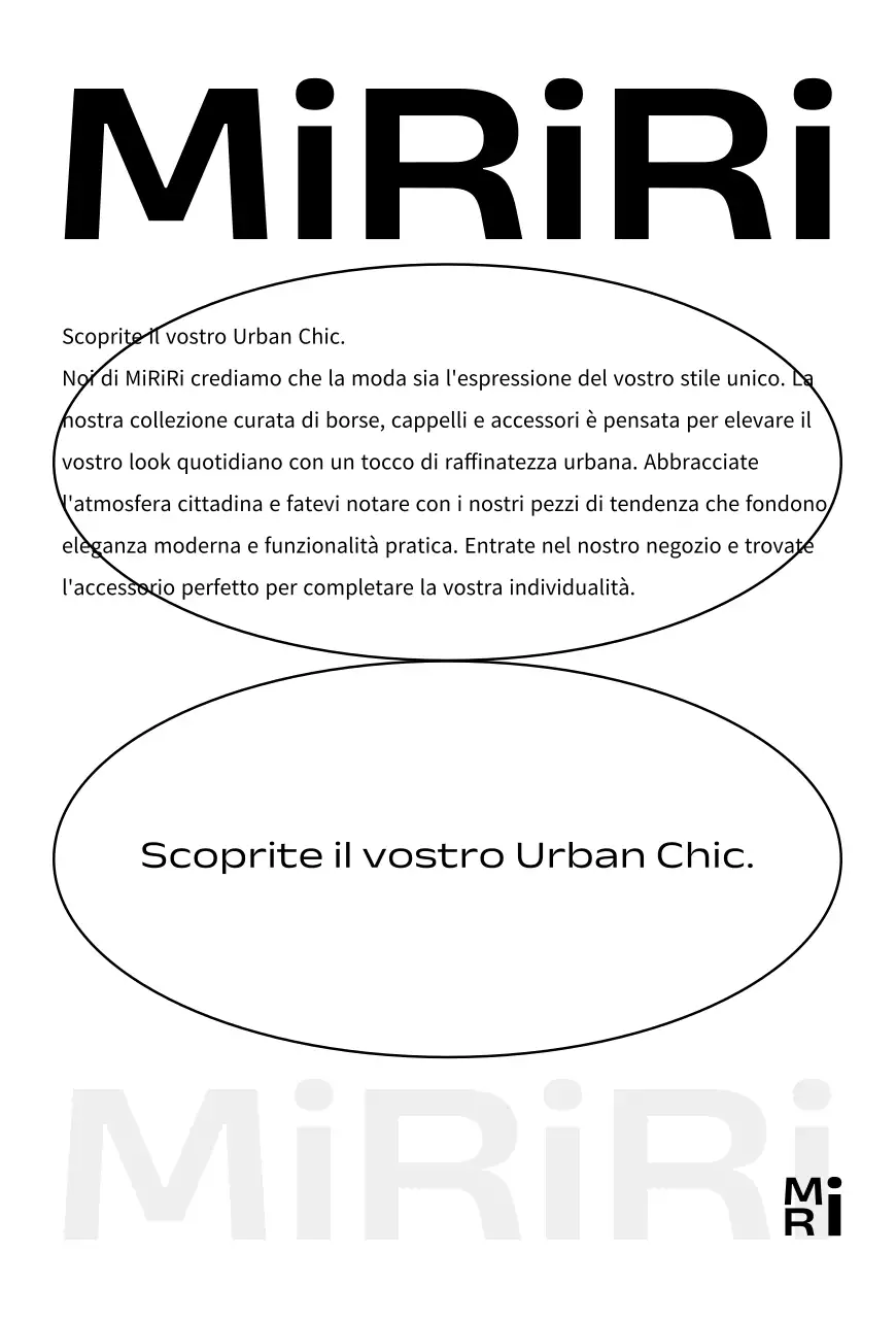 Carta del marchio del centro commerciale Modern Chic