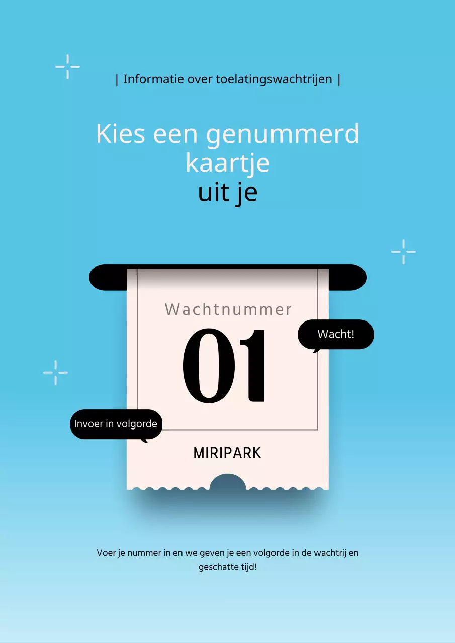 Lichtblauwe en witte minimalistische nummerplaat wachtberichten