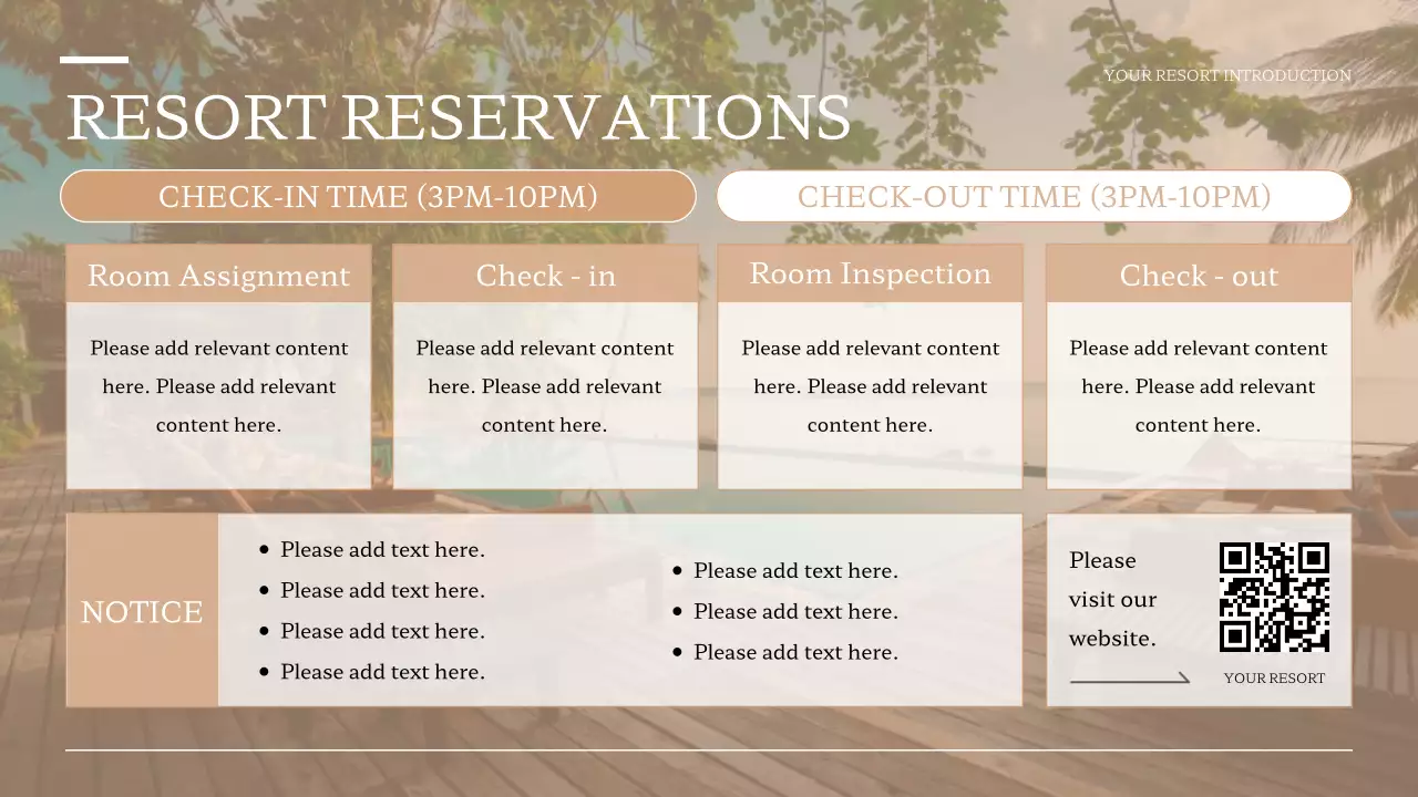 Beige Modern Resort Promotion Presentation