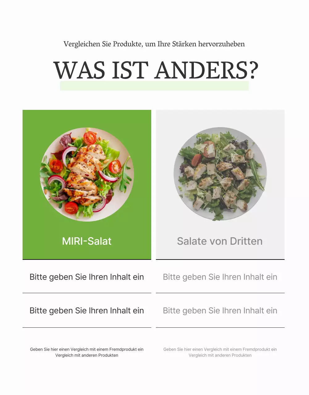 Fördern Sie einen einfachen Salat-Checkpoint mit weißen und grünen Bohnen