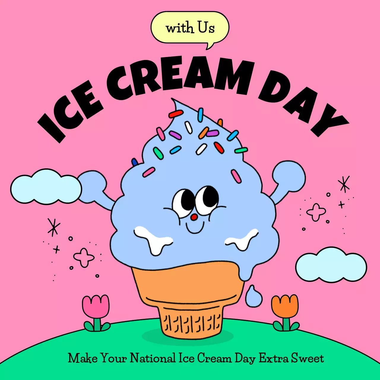 핑크 레트로 아이스크림 발표 인스타그램 게시물