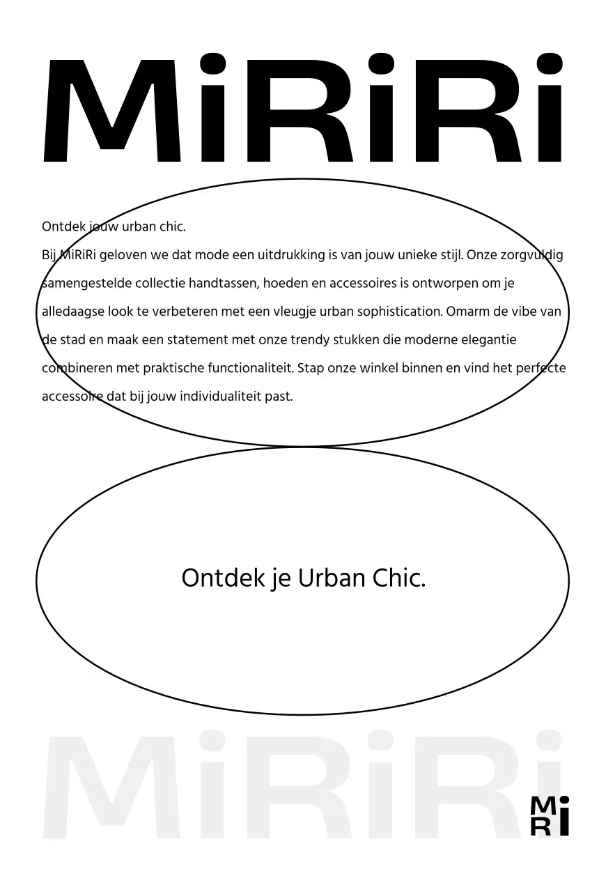 Modern Chic Winkelcentrum Merkkaart