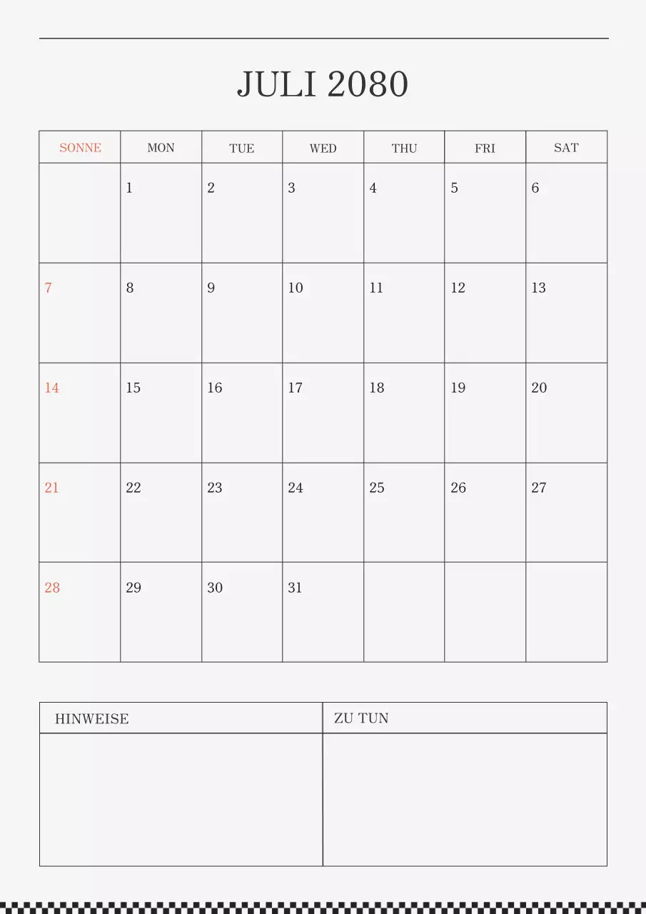 Moderner Kalender in Schwarz und Grau.