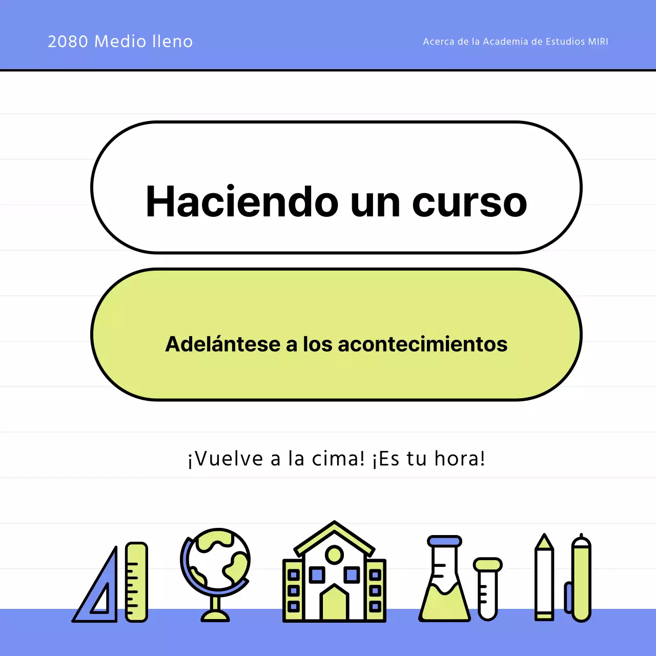 Un bonito folleto escolar en chartreuse y azul claro