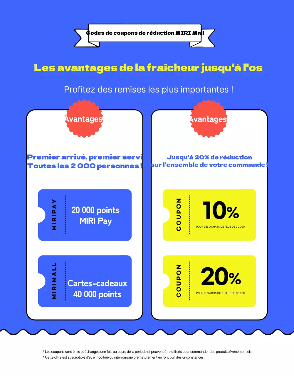 Promouvoir la vente d'articles d'été jaunes et bleus