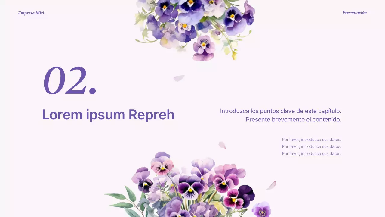 Una lujosa presentación de la marca en color púrpura