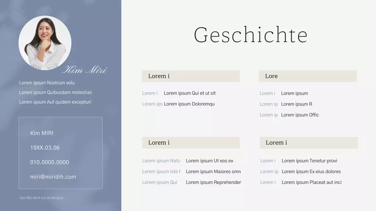 Marineblaue, einfache, professionelle Bewerbungsmappe für Vermarkter