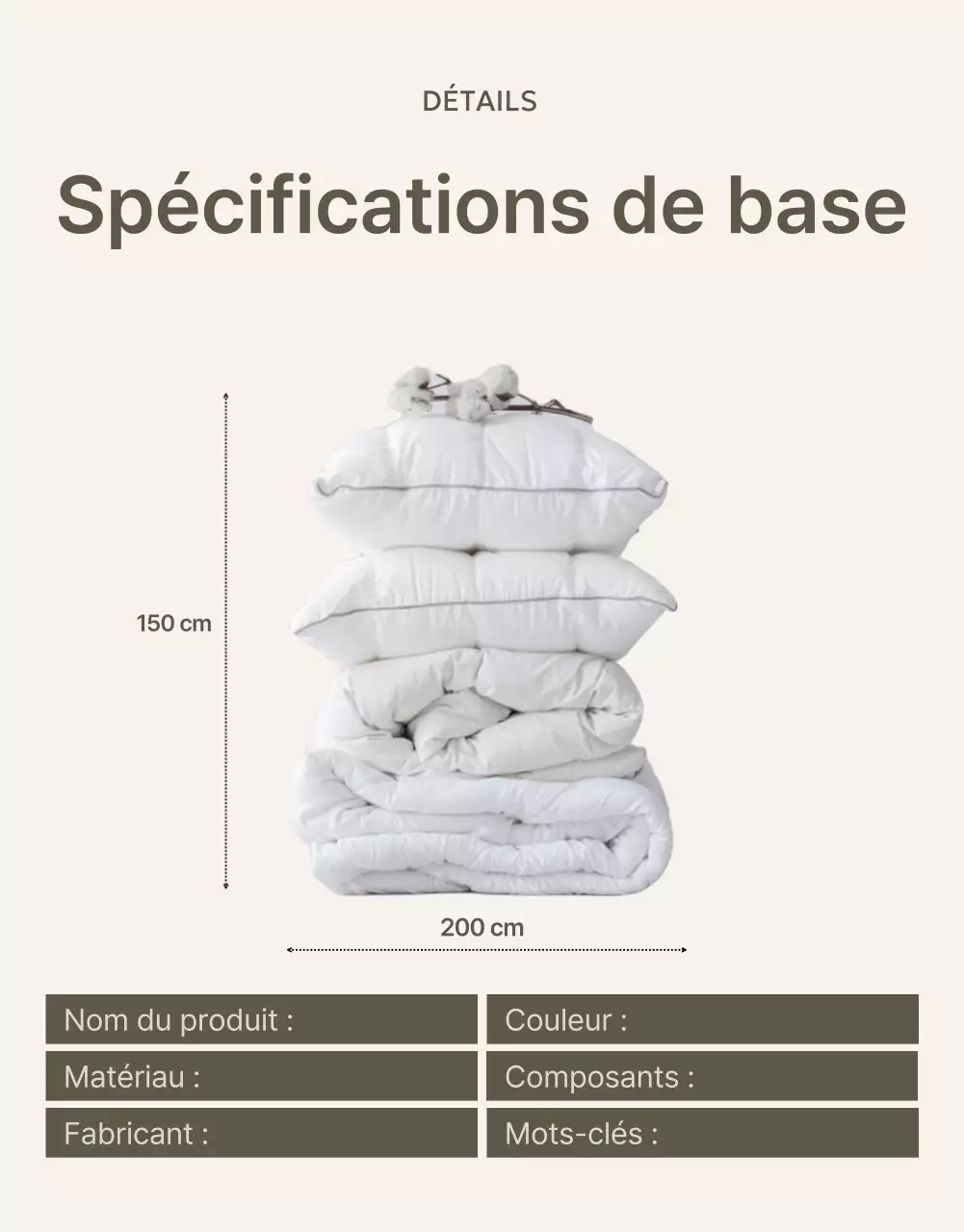 Introduction aux couvertures rafraîchissantes modernes en beige et ivoire