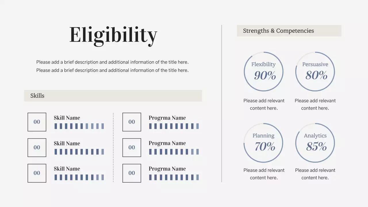 Bản trình bày CV danh mục đầu tư tối giản màu xanh