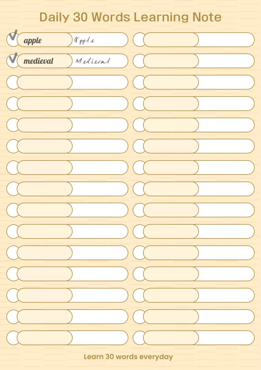 Beige Minimal Learning Planner Poster