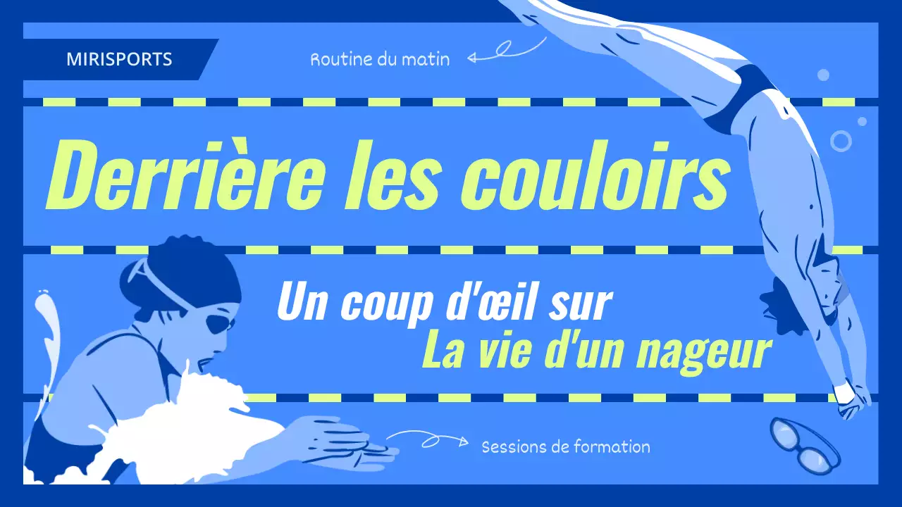 La journée d'un nageur dans la vie d'un pionnier du bleu et du fluo