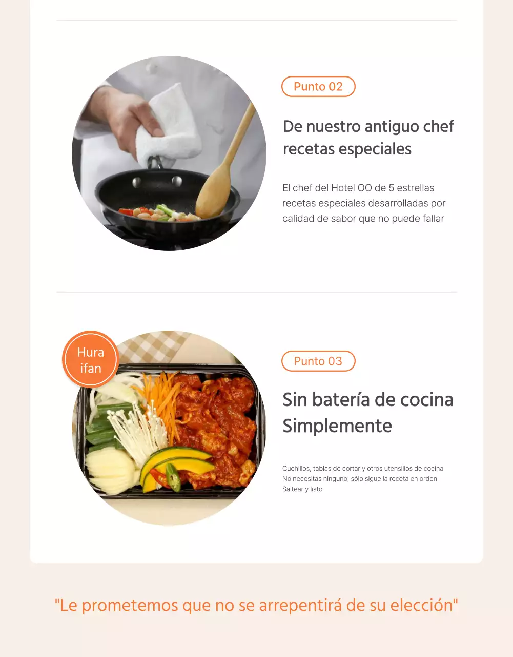 Promover los puntos de control de alimentos básicos de naranja y marfil