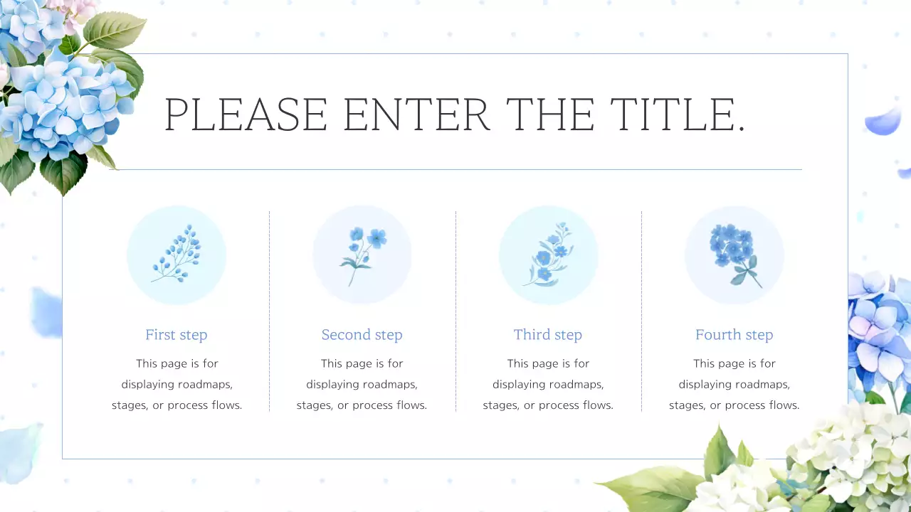 블루 플로럴 썸머 프리젠테이션