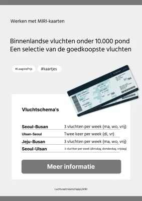 Een eenvoudige advertentie van een goedkope luchtvaartmaatschappij in grijs en zwart