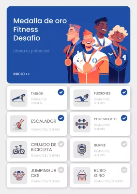 Un plan de entrenamiento moderno en azul y marino