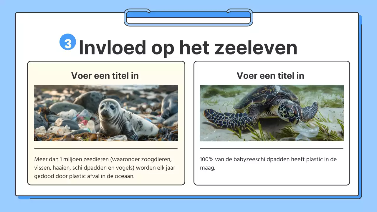 Een eenvoudige blauw-gele trainingsvideo over hoe we onze oceanen kunnen beschermen