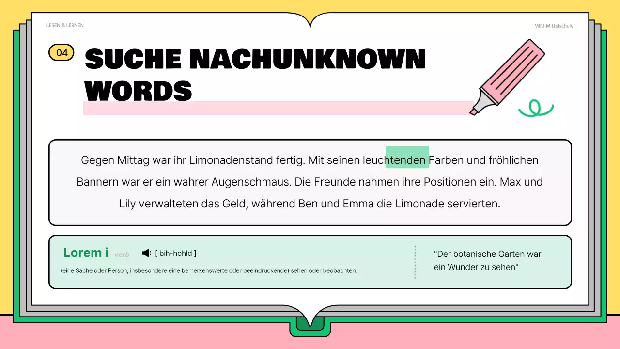 Niedlicher Lesestoff in Rosa und Grün