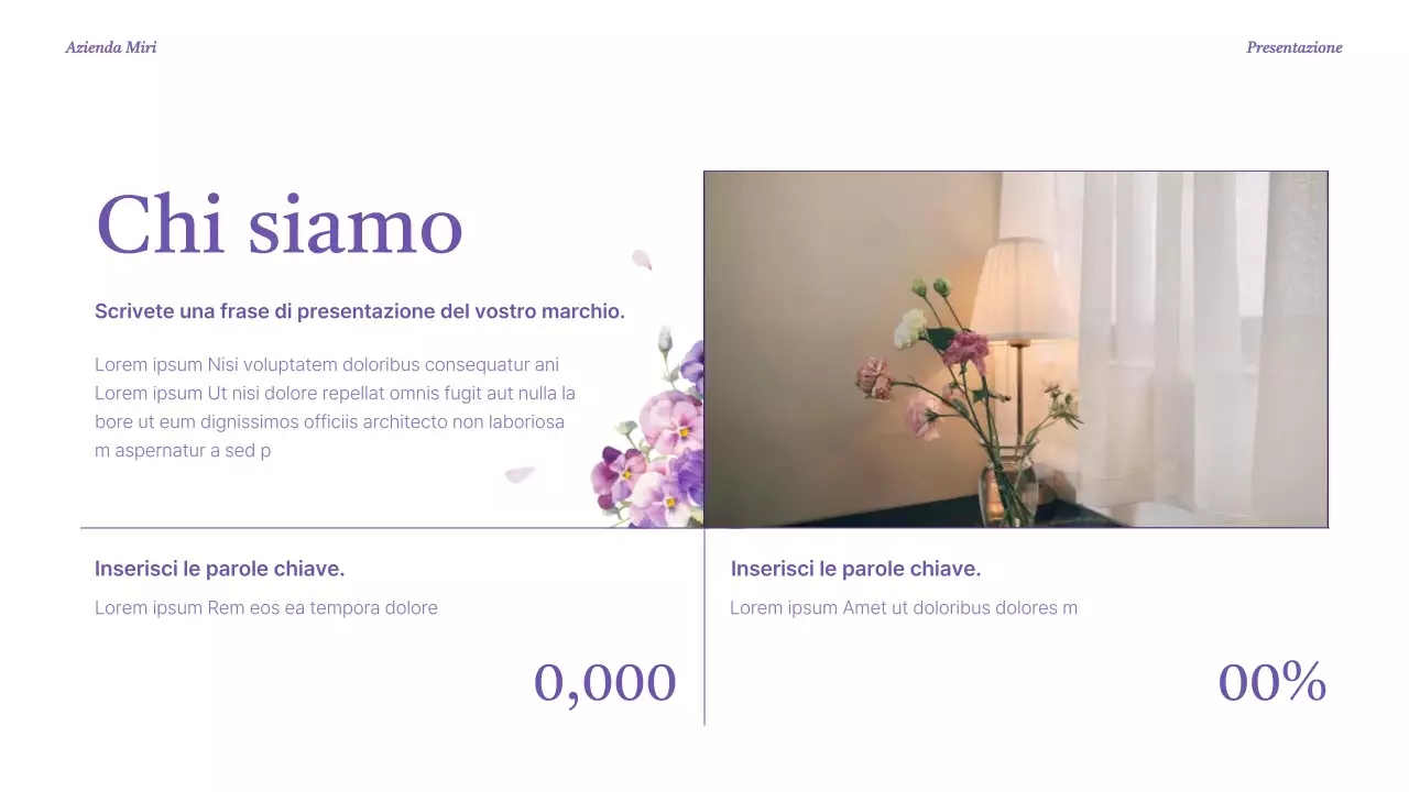 Una lussuosa presentazione del marchio in viola