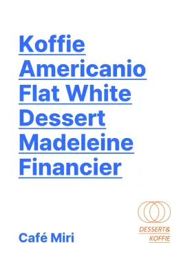 Een modern dessertcafé met een blauwe twist