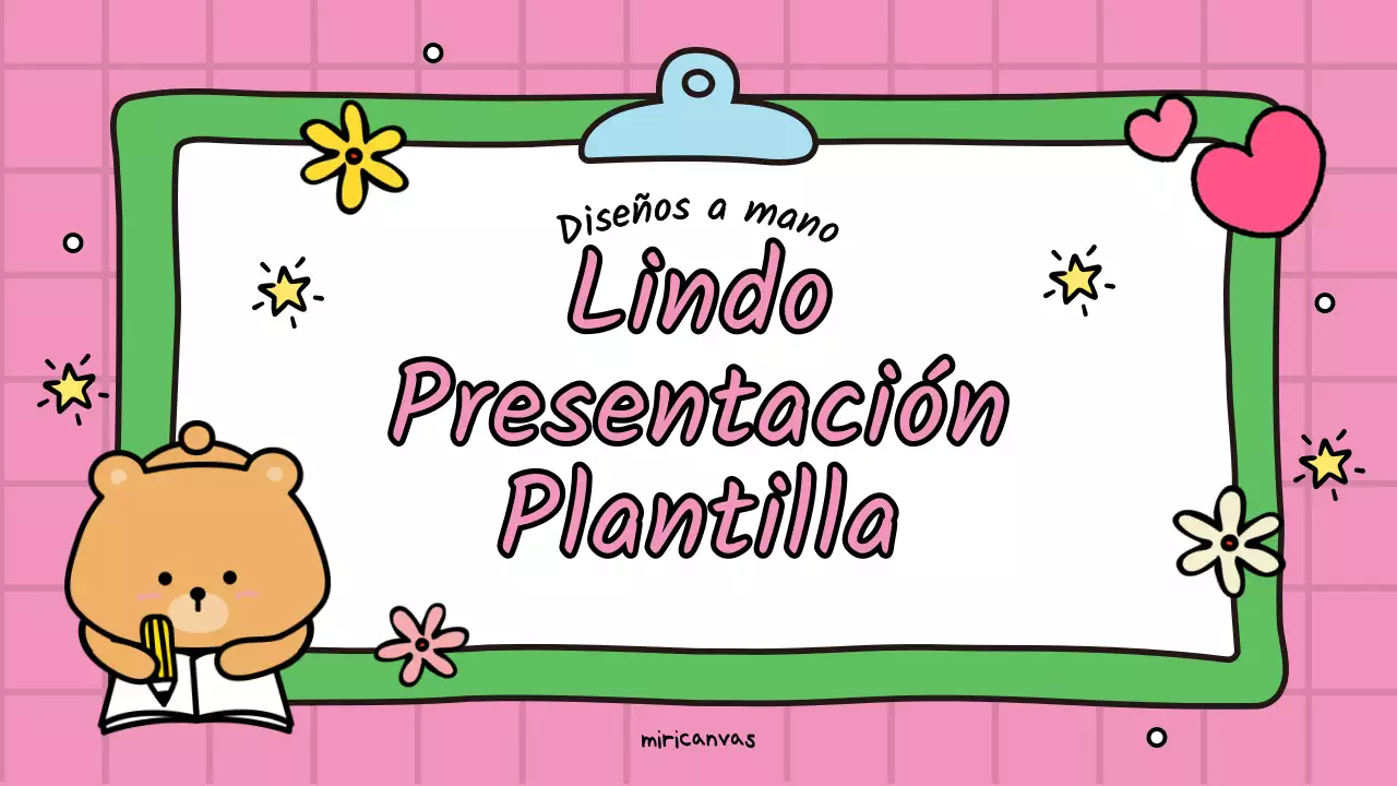 Una bonita promoción educativa rosa y verde