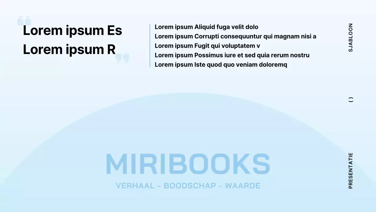 Minimalistisch boekvoorstel in lichtblauw en mint