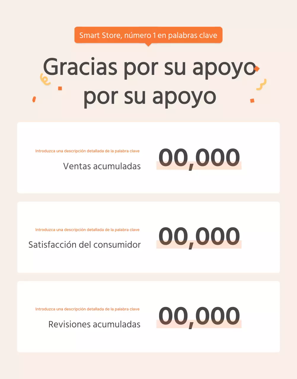 Promover la página de introducción de alimentos del kit básico de comida naranja y marfil