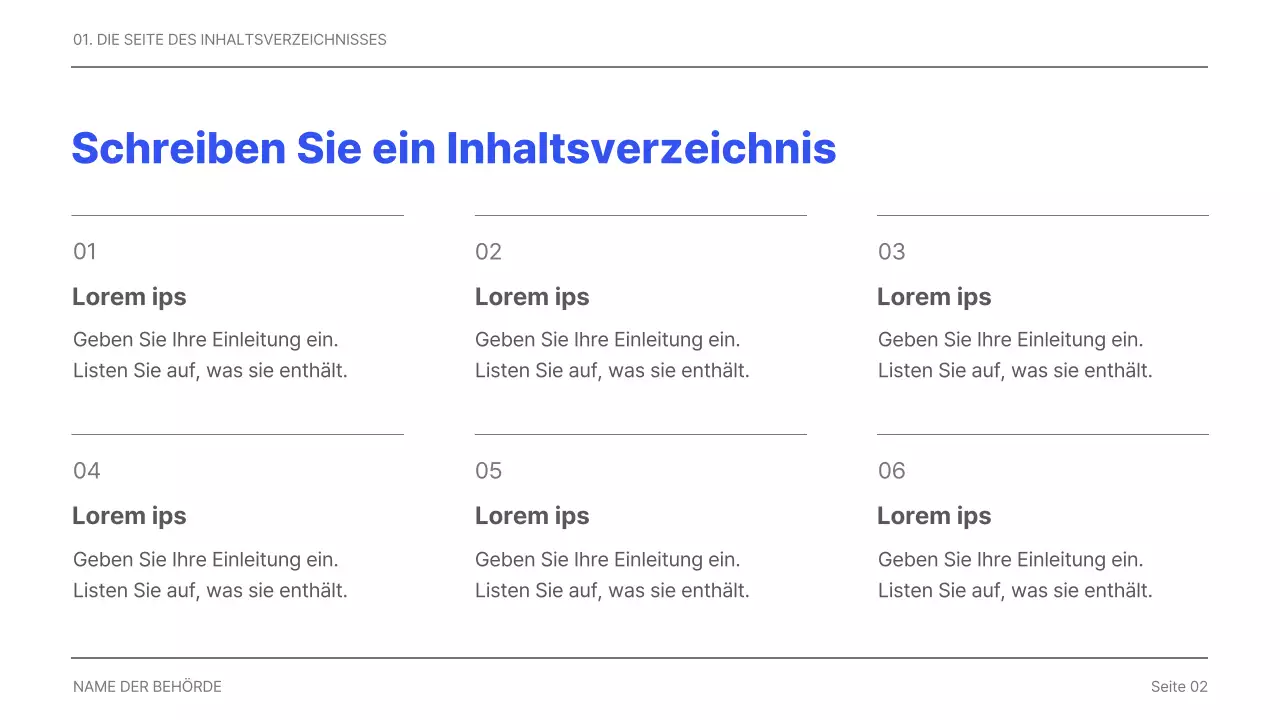 Einfacher druckbarer Unternehmensbericht in Grau und Blau